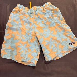 Patagonia Orange and Blue Floral Shorts
